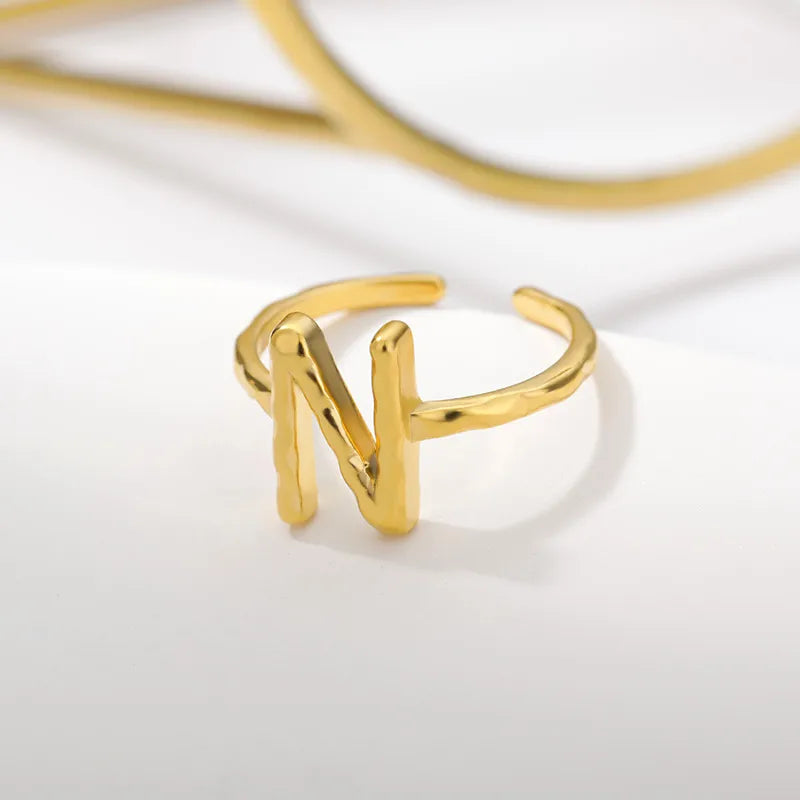 18K Gold Plated Geometric Stainless Steel Ring