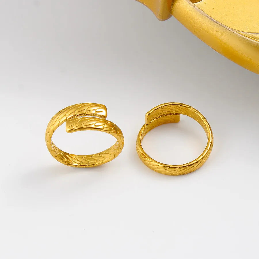 Gold Plated Adjustable Open Ring for Women