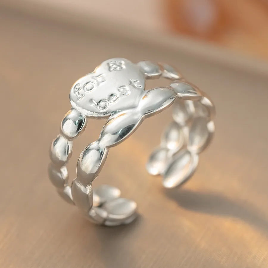 Titanium Steel Geometric Open Ring K388 Steel Color Ring Open