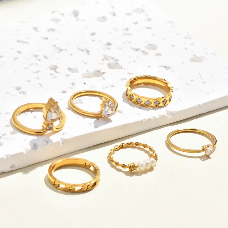 Gold Plated Pearl Heart Ring for Women