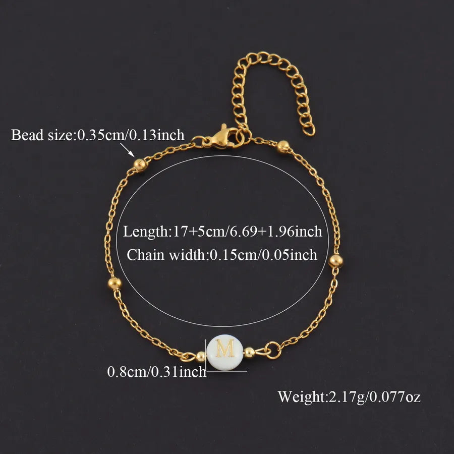 18K Gold Plated Stainless Steel Shell Bracelet