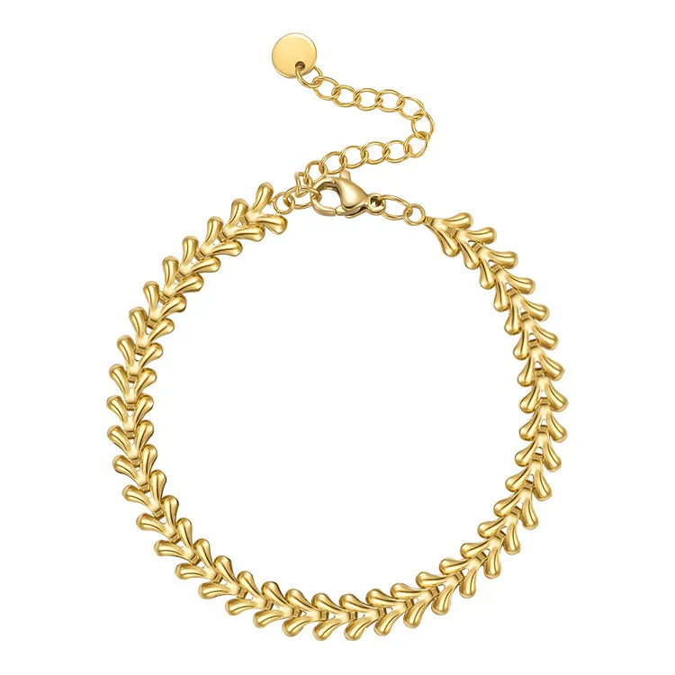 Leaf Titanium Steel Bracelet for Women