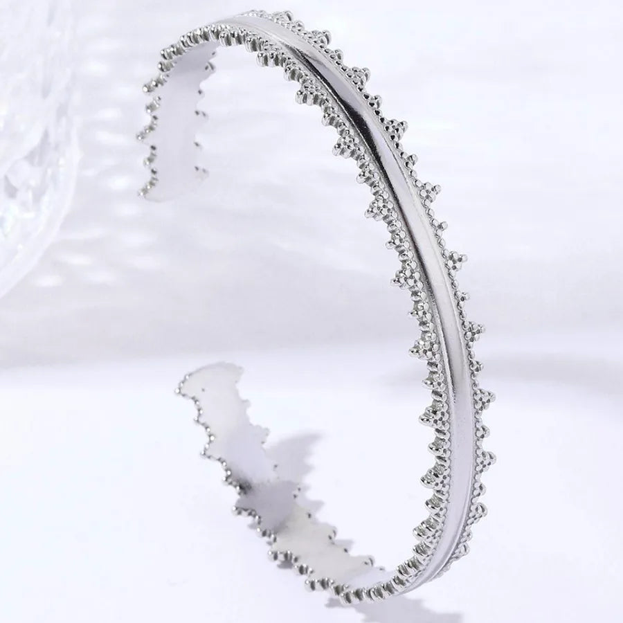 Unisex Titanium Steel Wide Cuff Bracelet WSZ019-1 Adjustable Opening