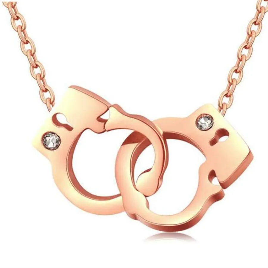 Infinity Love Handcuff Necklace – Rose Gold & Silver