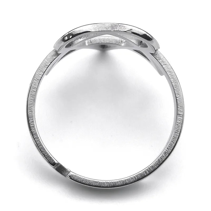 Geometric Hollow Titanium Steel Star Ring