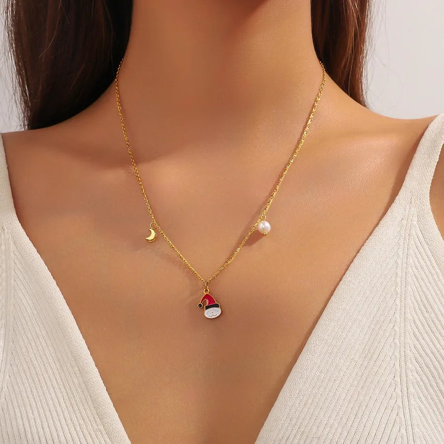 Elegant Freshwater Pearl Christmas Necklace