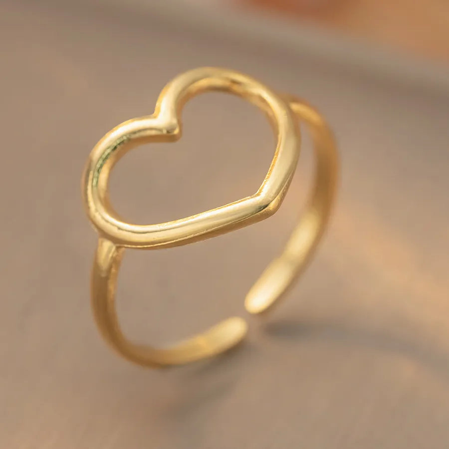 Titanium Steel Geometric Open Ring K391 Gold Ring Adjustable