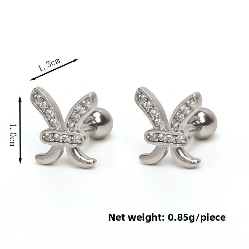 Zodiac Stone Stud Earrings – 18K Gold Plated Silver (Single)