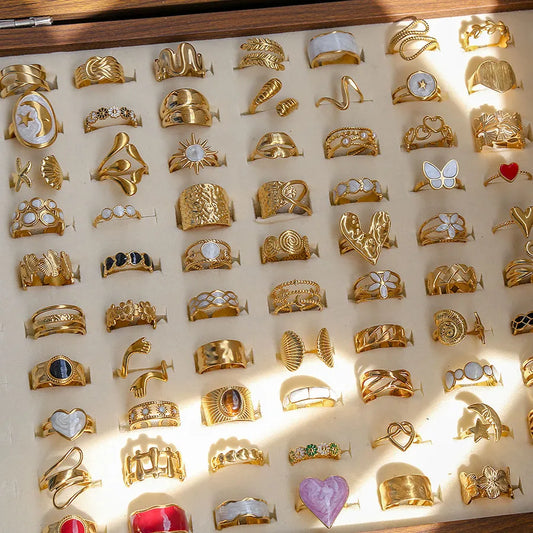 Heart Pattern Stainless Steel Ring