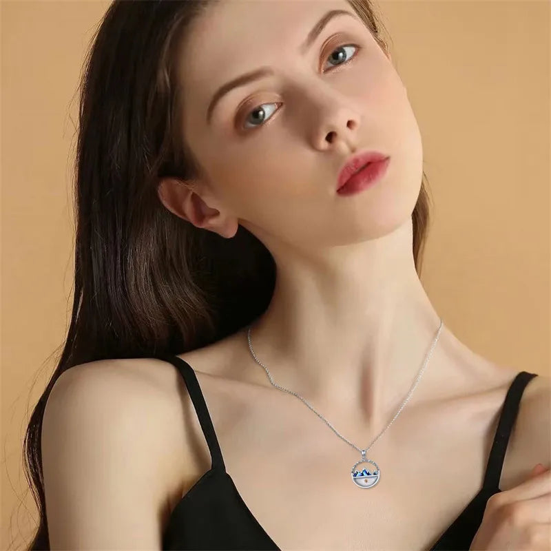 Minimalist Faith Mountain Necklace – Stainless Steel