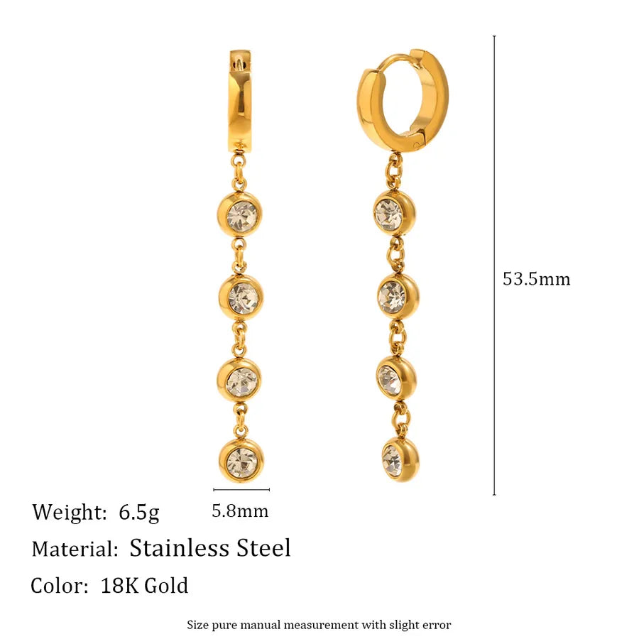 18K Gold Plated Stainless Steel Tassel Earrings