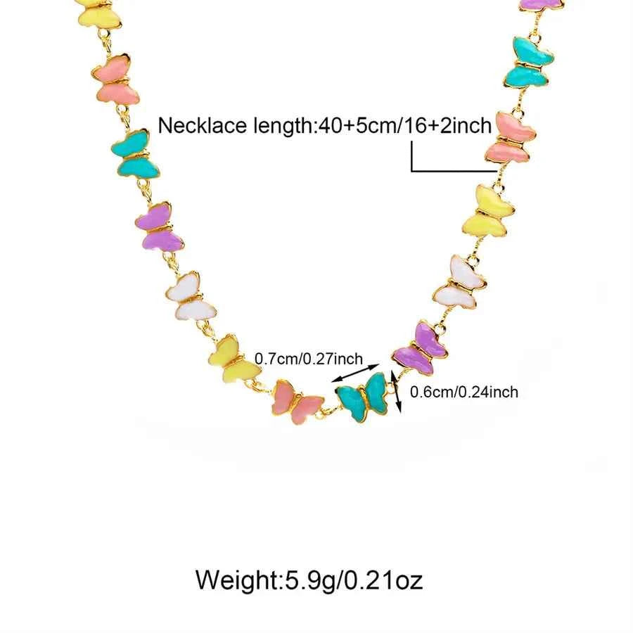 Gold Butterfly Pendant Necklace for Women