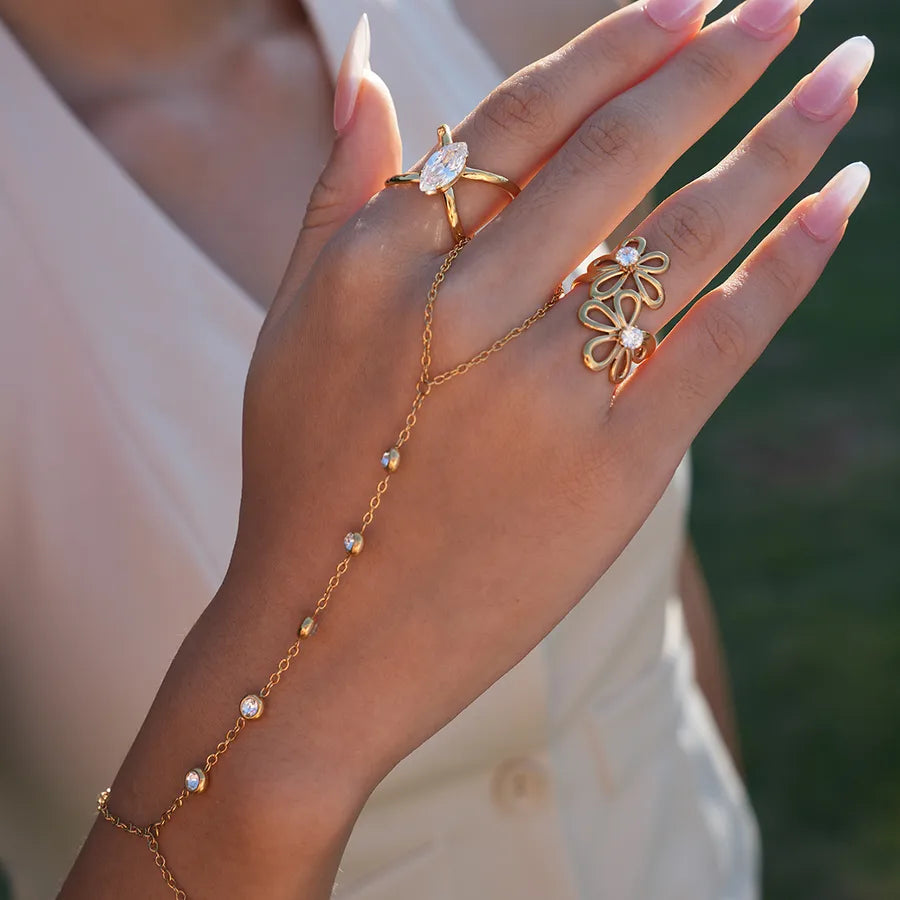 18K Gold PVD Geometric Stainless Steel Pendant