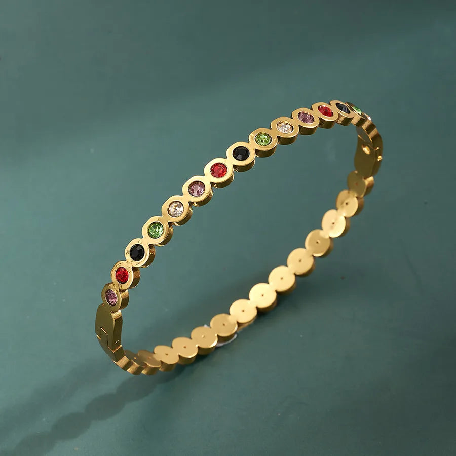 18K Gold Eye Knot Stainless Steel Bangle