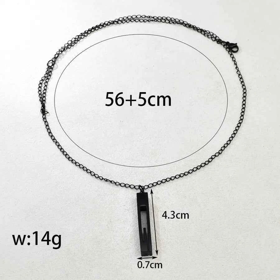 Minimalist Stainless Steel Column Pendant Necklace