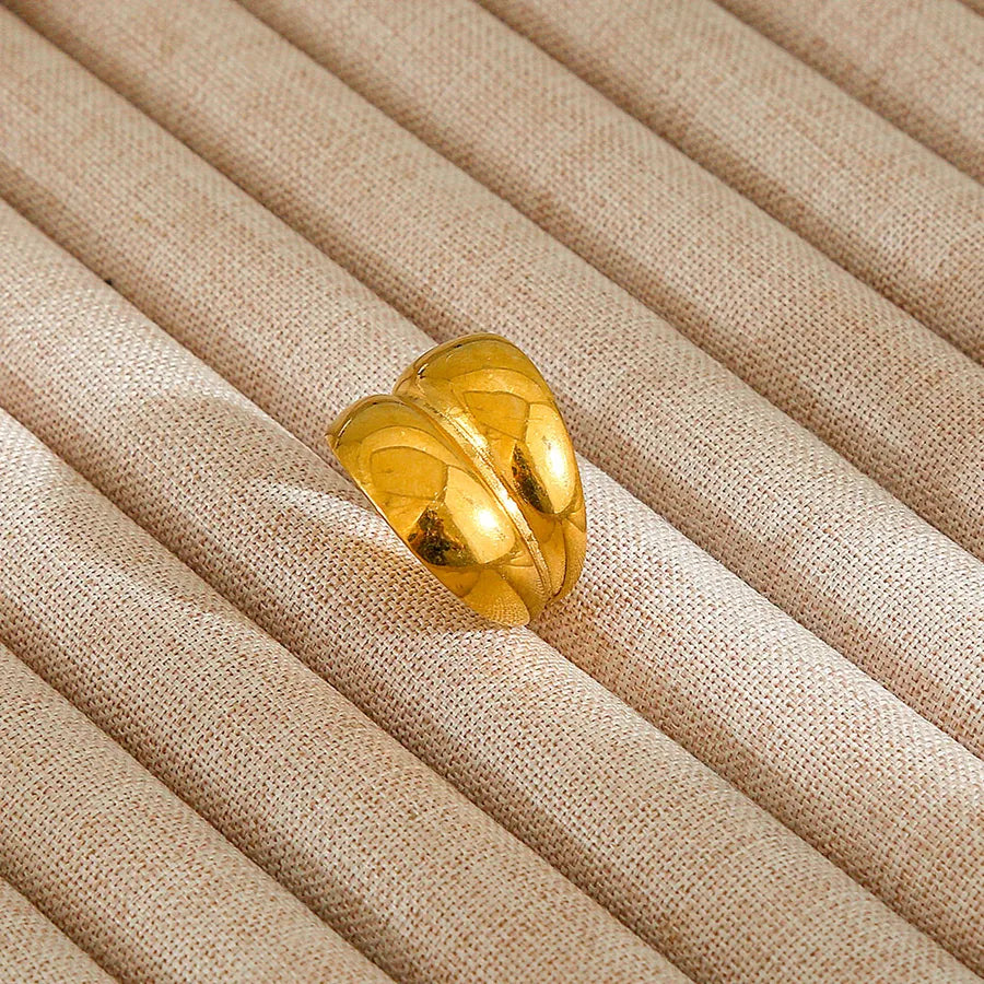 Heart Pattern Stainless Steel Ring 16