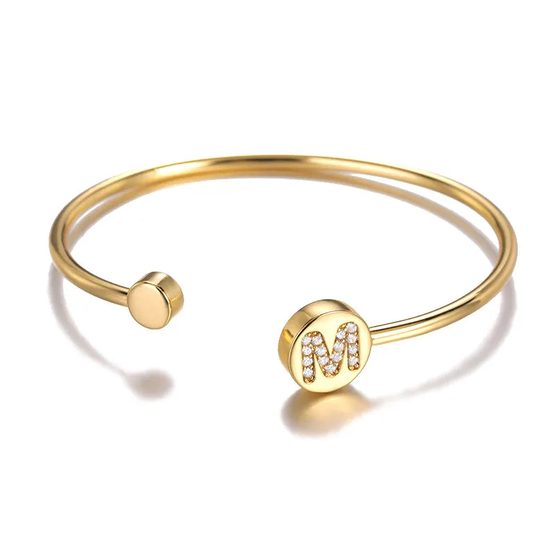 18K Gold Plated Stainless Steel Woven Bangle 2