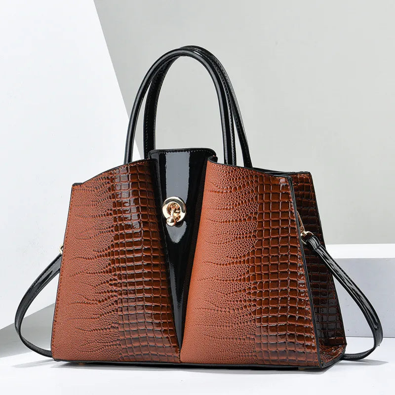 Elegant Large PU Leather Tote Bag