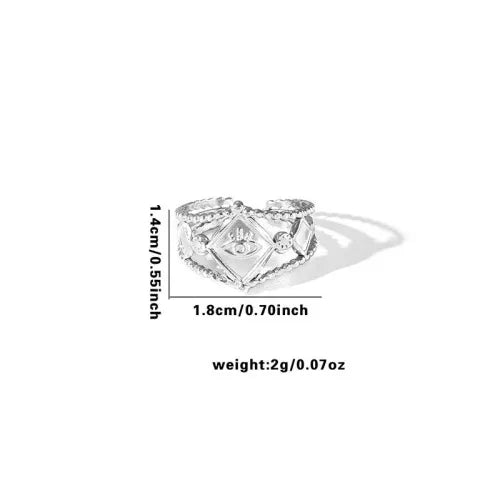 Titanium Steel Fish Tail Ring for Women Adjustable Opening TYR0415