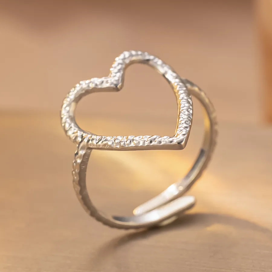 Geometric Titanium Steel Star Ring for Women K166 Steel Color Ring Open