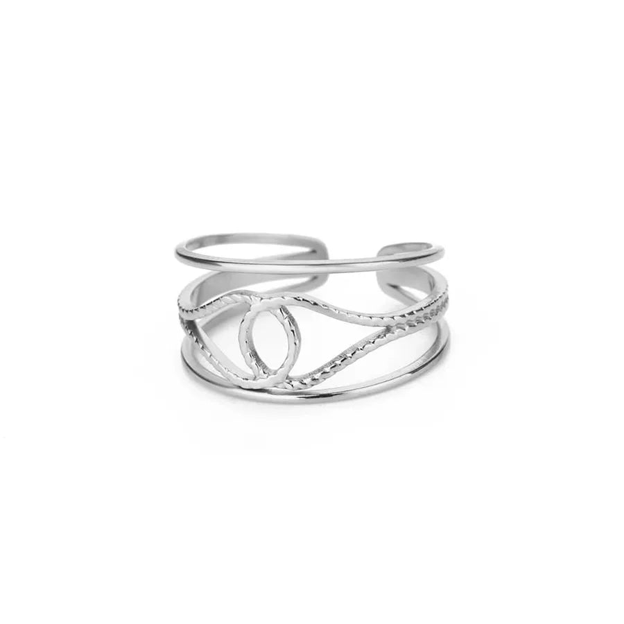 18K Gold Plated Stainless Steel Open Ring 3