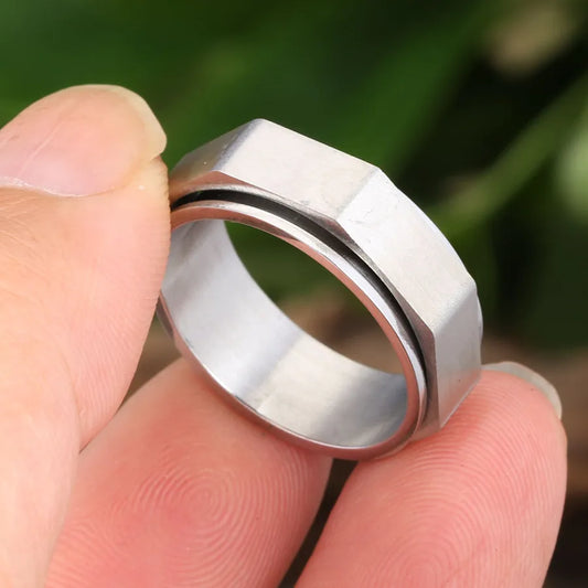 Titanium Steel Octagonal Spinner Ring