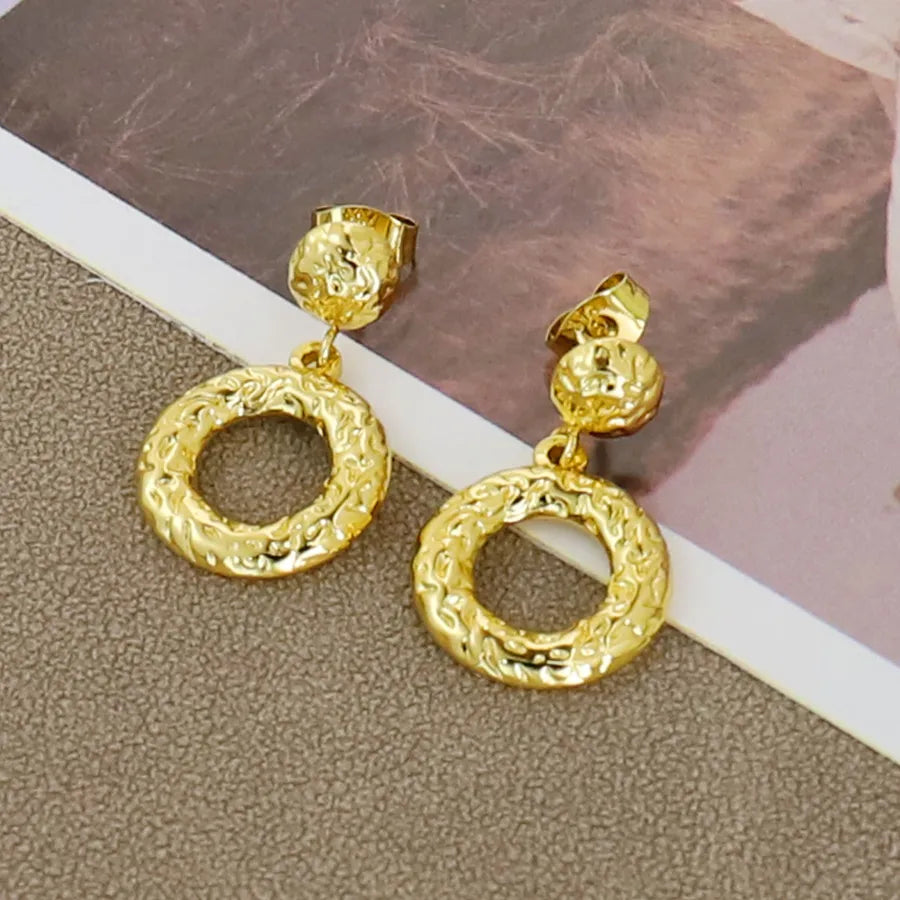 18K Gold Plated Butterfly & Flower Stud Earrings Average Size Gold Style 11