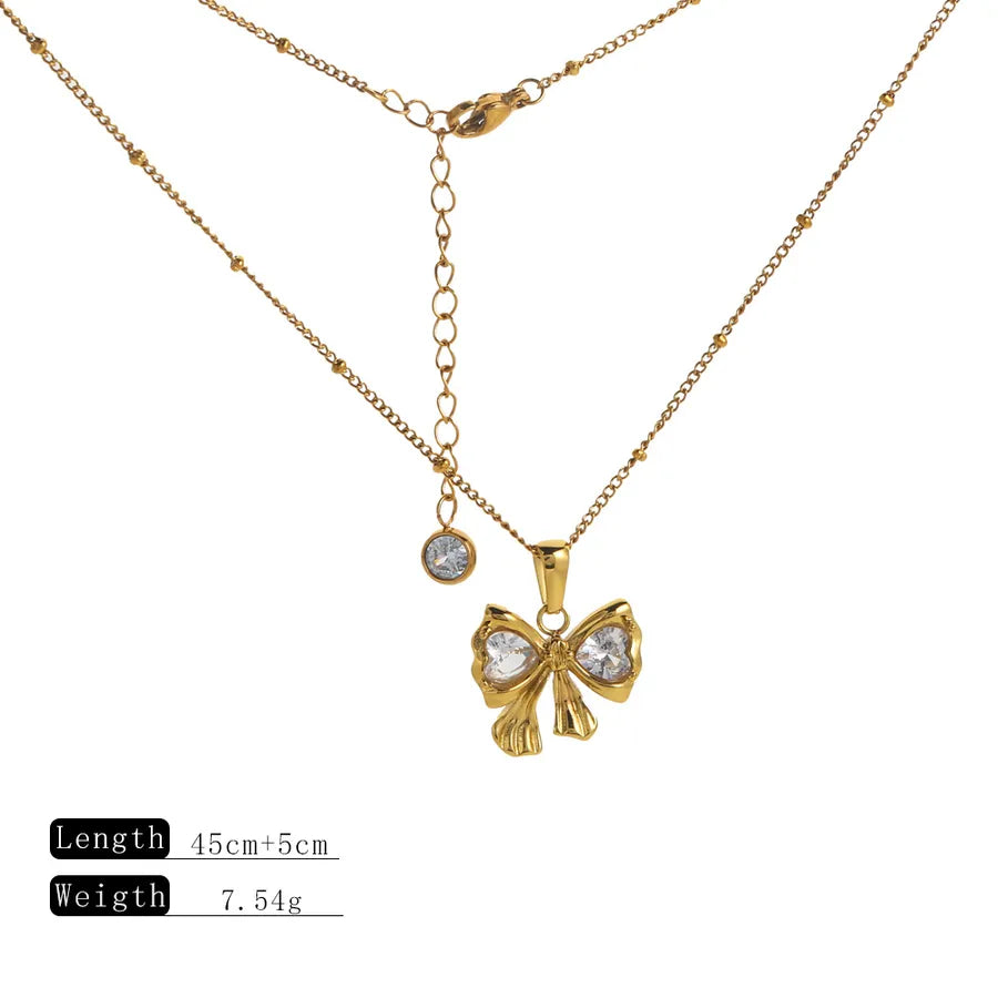 Elegant Butterfly Pendant Necklace for Women Gold