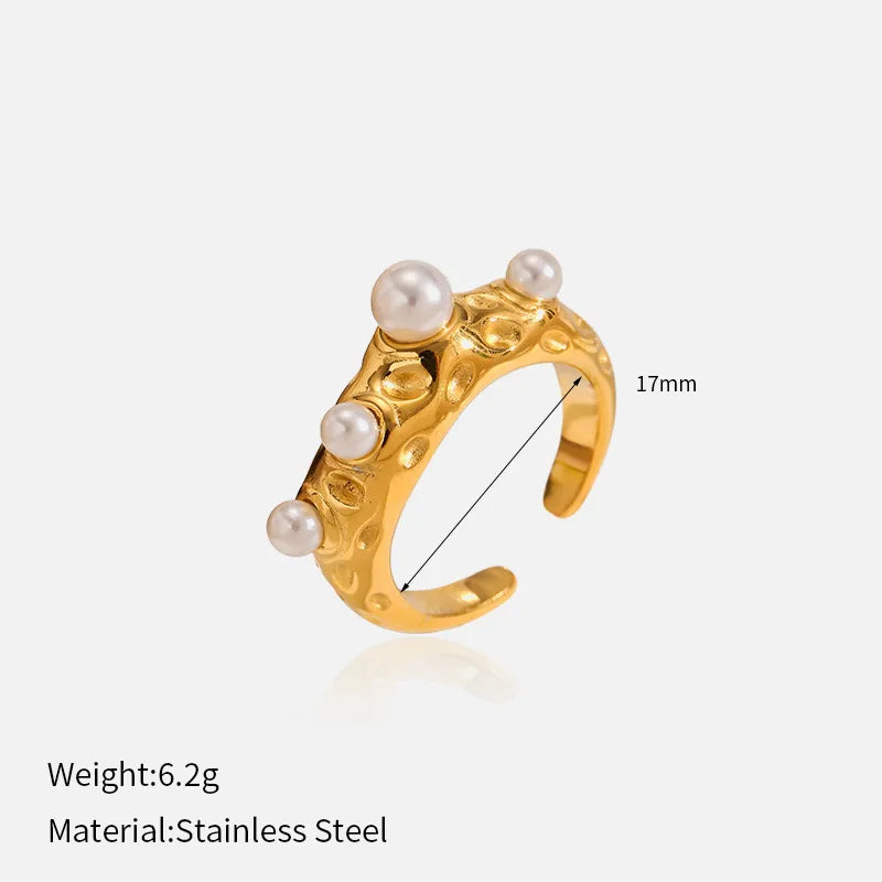 Gold Plated Flower Open Ring for Women YHTSR-2501327
