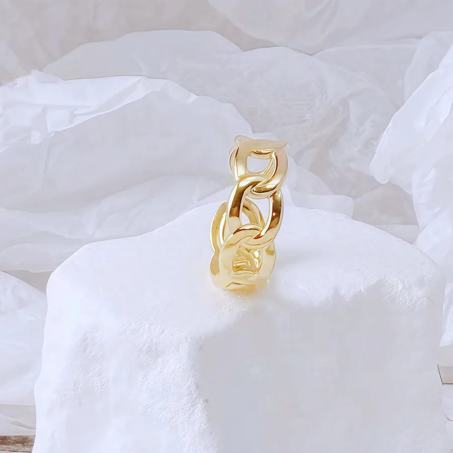 Gold Bamboo Titanium Steel Open Ring Adjustable Opening Golden Hydraulic J55