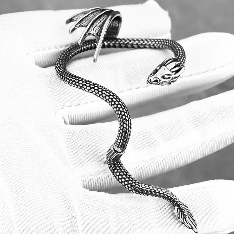 Gothic Dragon Ear Cuff Clip-On Earrings