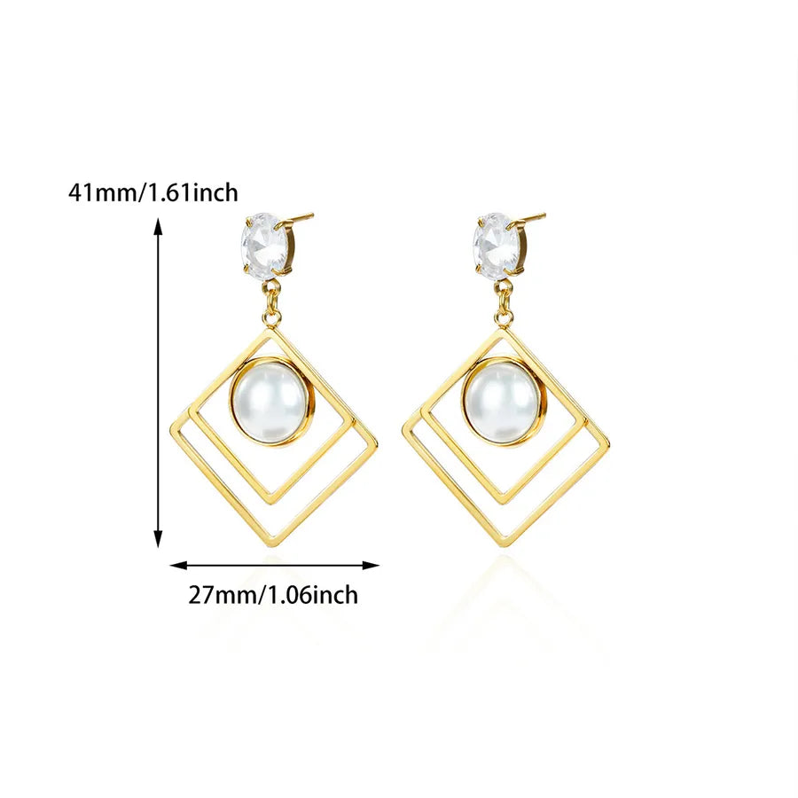 Blue Zircon Starfish Pearl Hoop Earrings