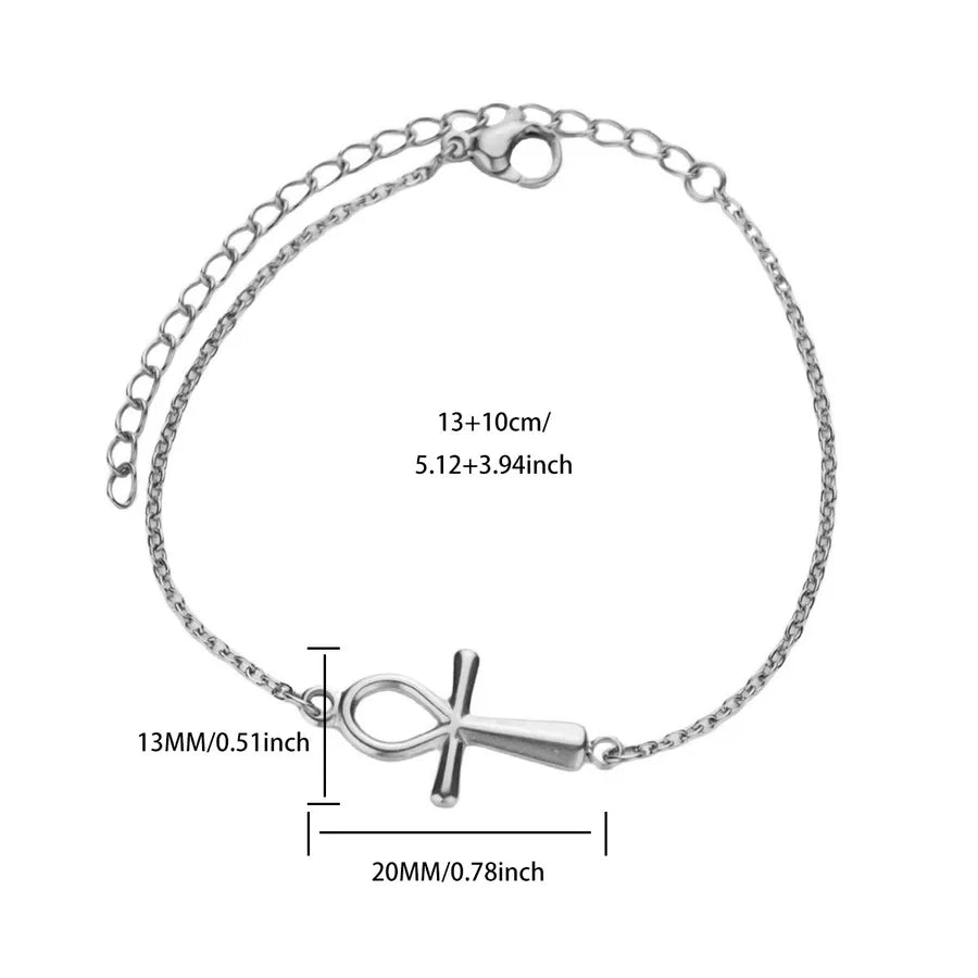 Boho Gold Cross Anklet – 18K PVD Stainless Steel