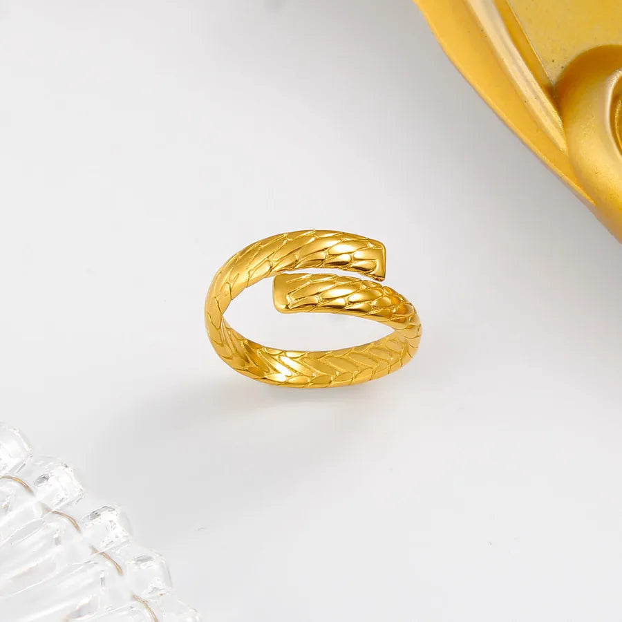 Gold Plated Adjustable Open Ring for Women