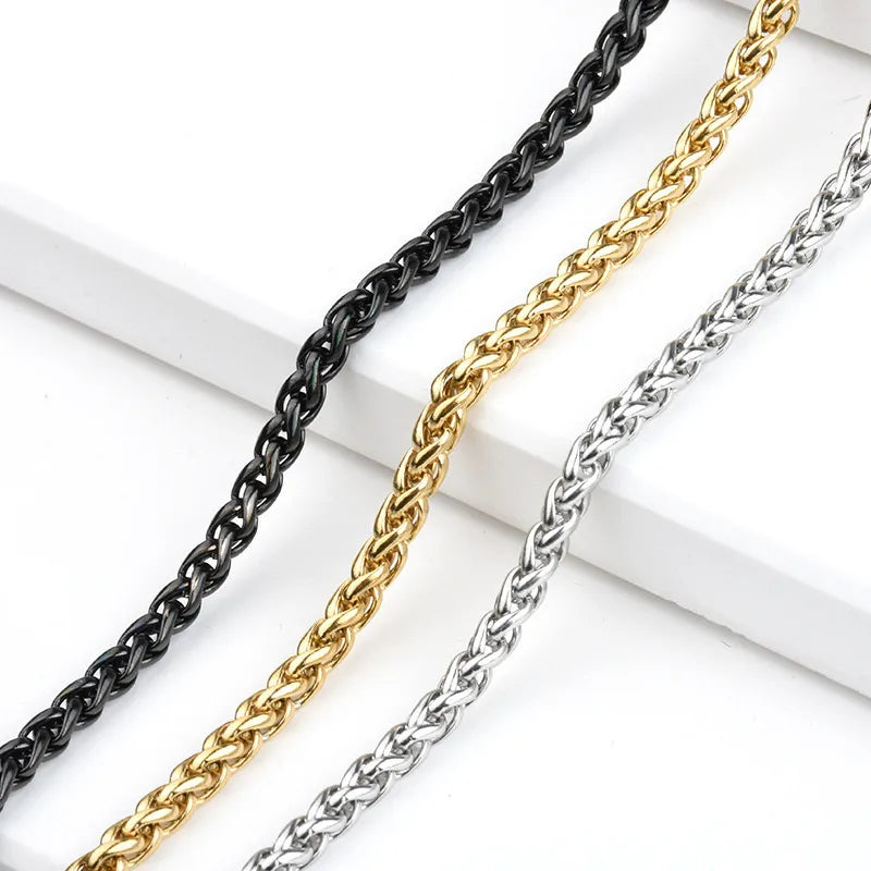Geometric Titanium Steel Necklace Set