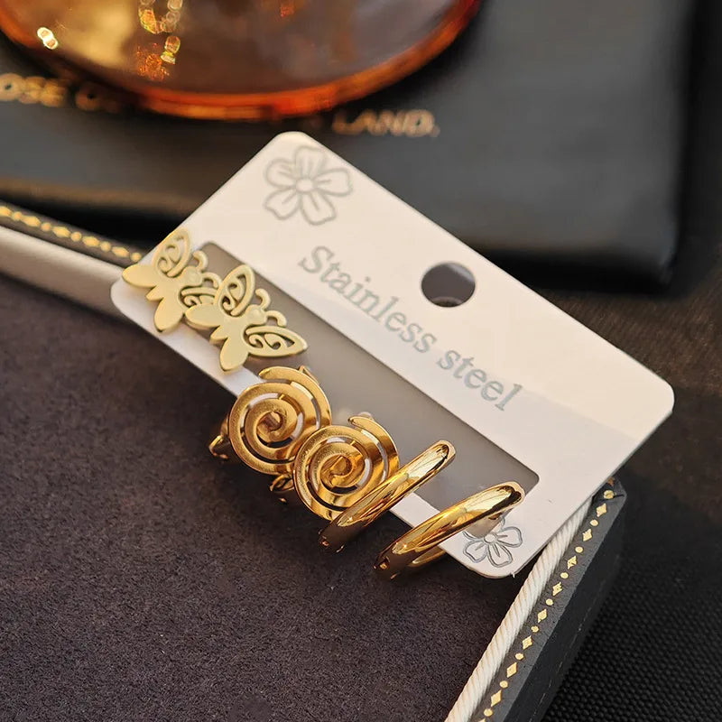 Elegant Butterfly Stainless Steel Earrings