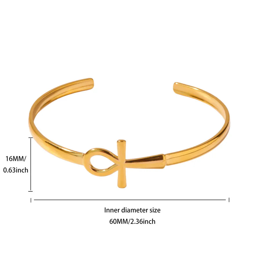 Gold Heart & Cross Mesh Bracelet for Women B1994G