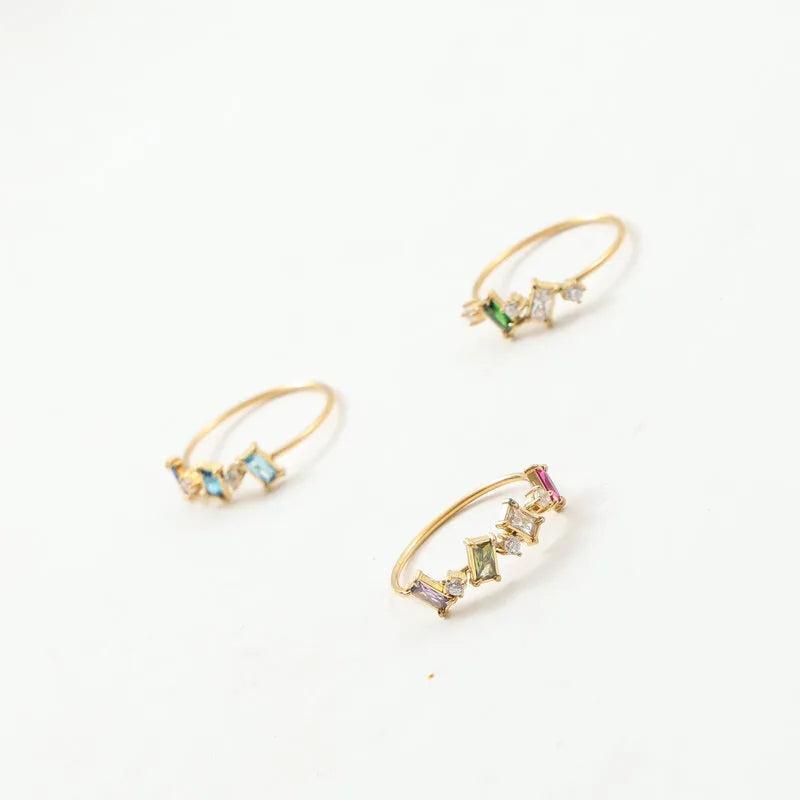 18K Gold Plated Titanium Steel Geometric Ring