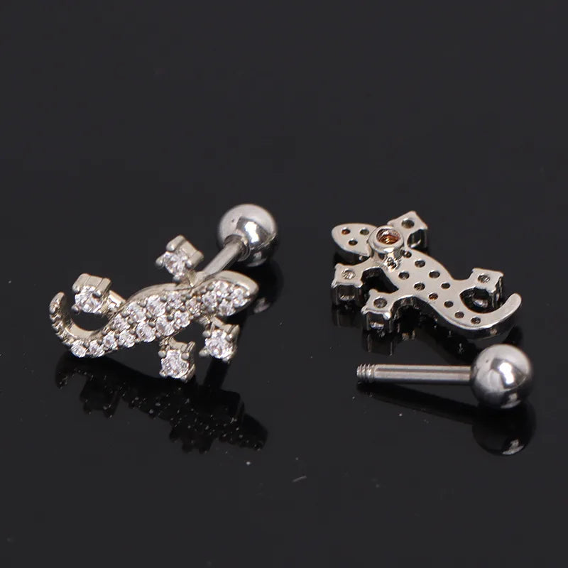 Gecko Stainless Steel Ear Stud – Gold Plated