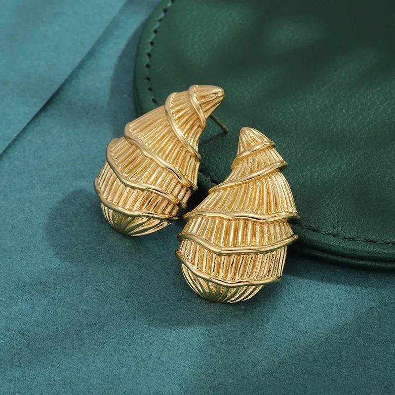 Bold Titanium Steel Large Hoop Earrings ES049