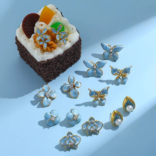 18K Gold Plated Butterfly Drop Earrings