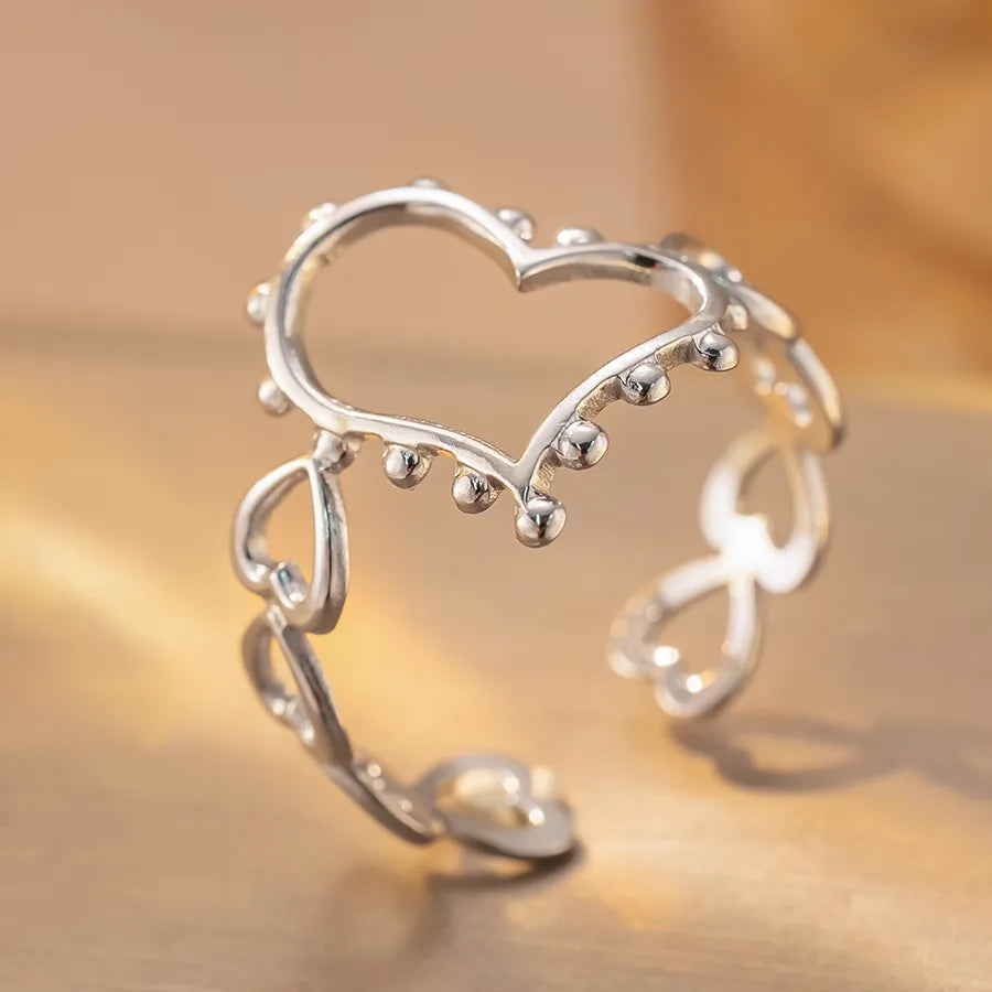 Geometric Titanium Steel Star Ring for Women K170 Steel Color Ring Open