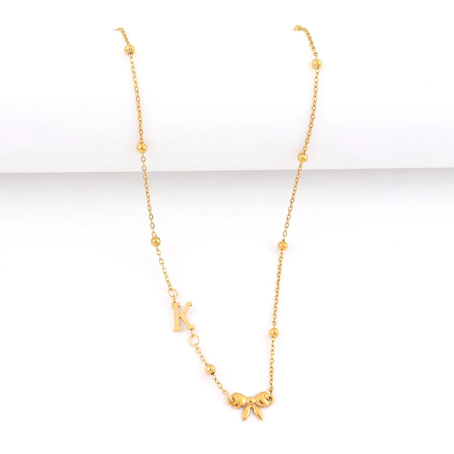 Gold Butterfly Knot Pendant Necklace