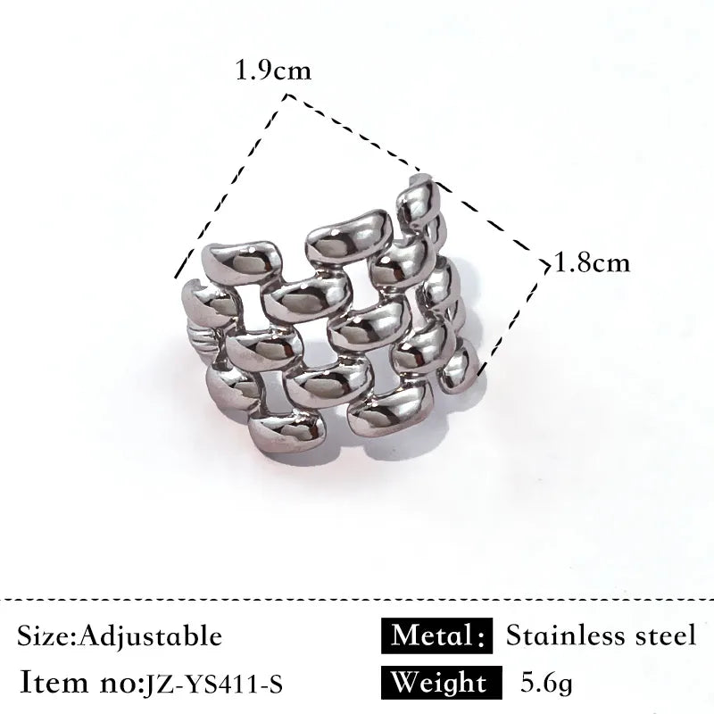 Gold Plated Stainless Steel Wave Animal Ring