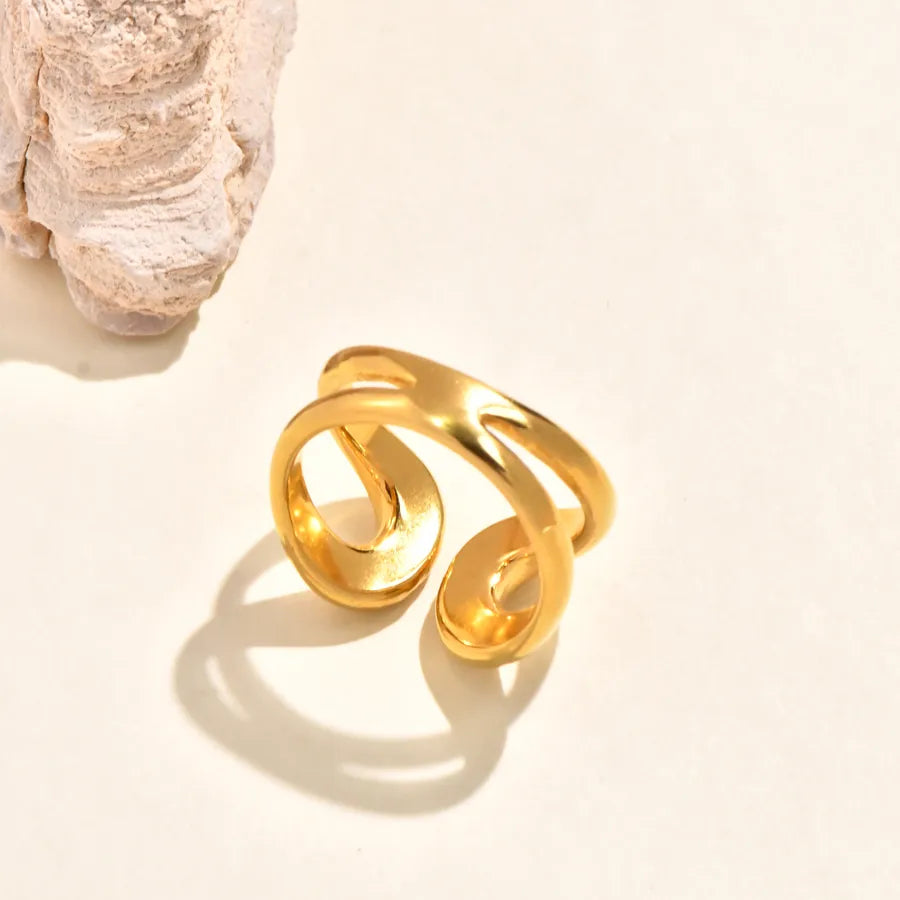 Gold Plated Boho Shell Ring 5773001