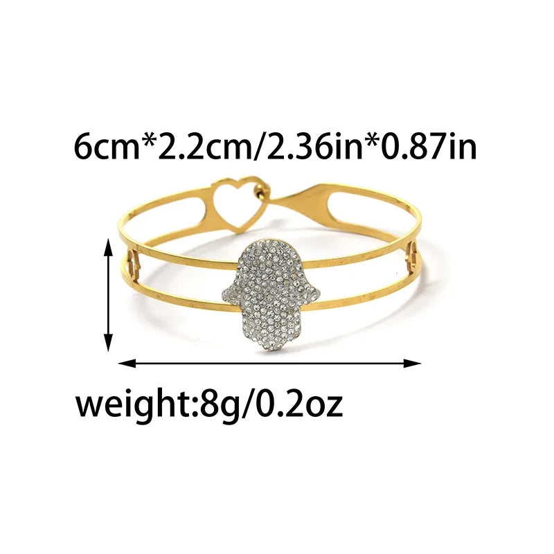 14K Gold Plated Palm & Pearl Flower Bracelet B0027-02