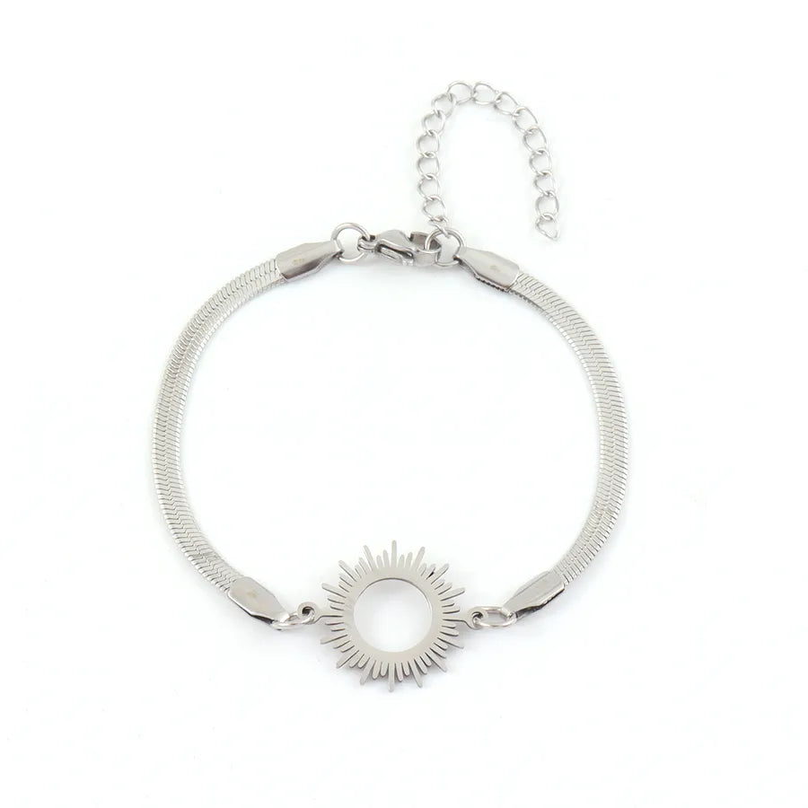 Gold Sun Stainless Steel Retro Bracelet