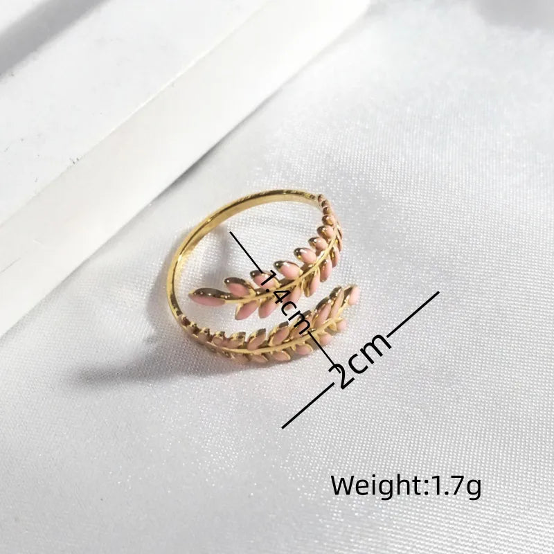 18K Gold Plated Open Wheat Spike Ring
