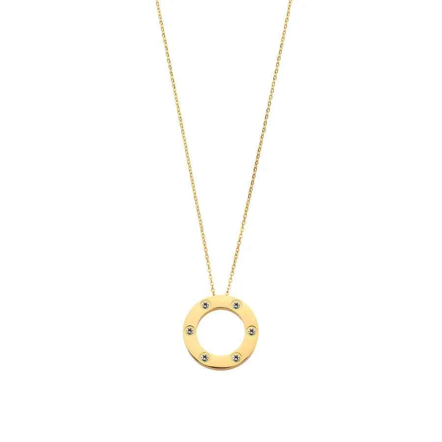 18K Gold Star Pendant Necklace for Women