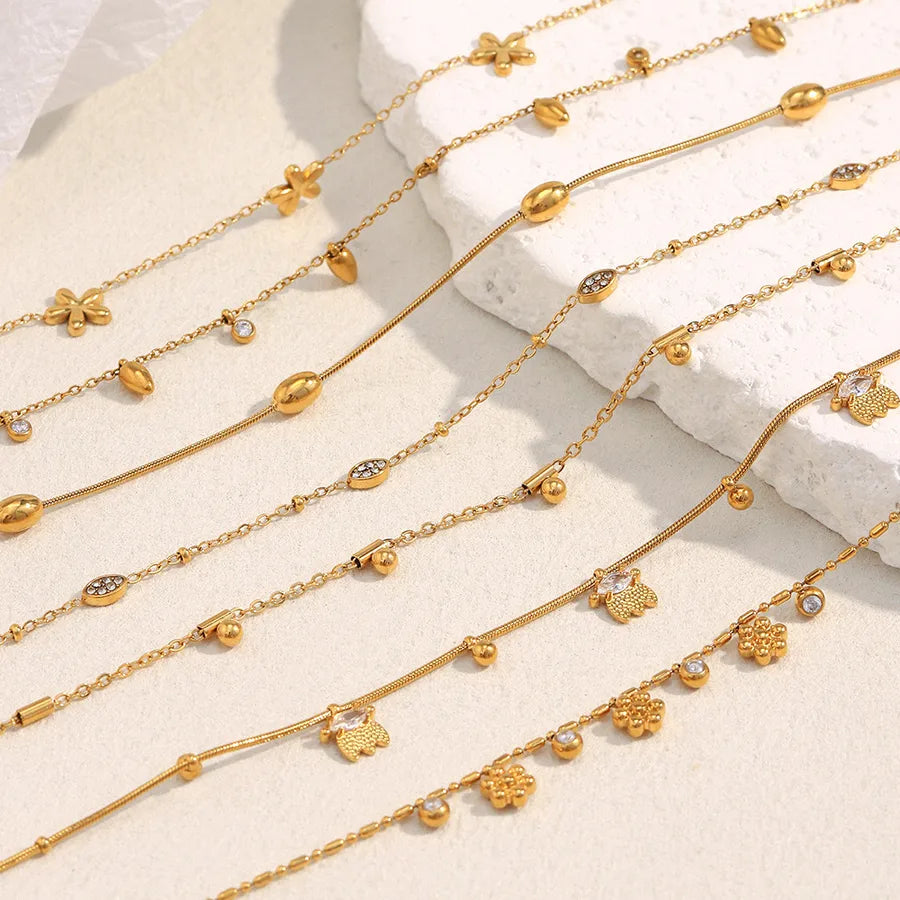 18K Gold Plated Geometric Tassel Necklace